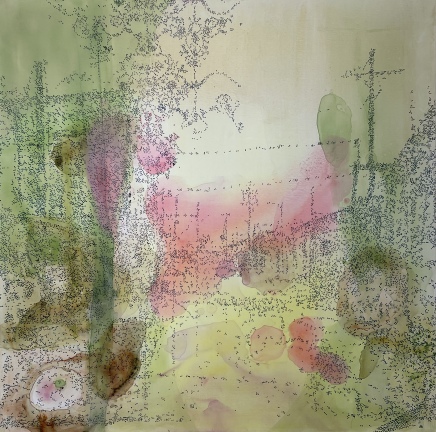 Med et blidt strejf 100 x 100 cm. 